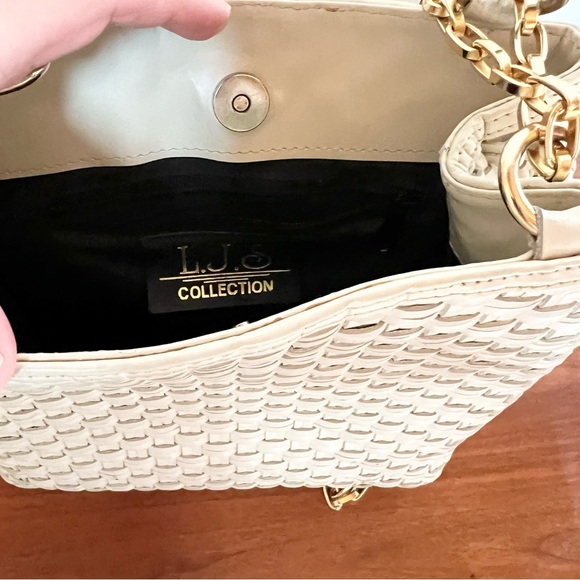 Vintage Leather Woven Cream Bag - Picture 6 of 10